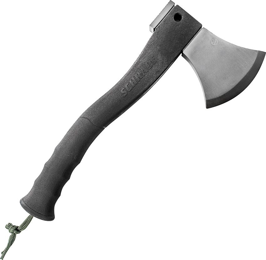 Schrade 12 7/8" Axe Black Handle w/ Fire Starter & Sheath