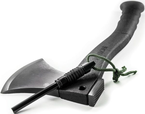Schrade 12.875 inch Axe Black Handle with Fire Starter