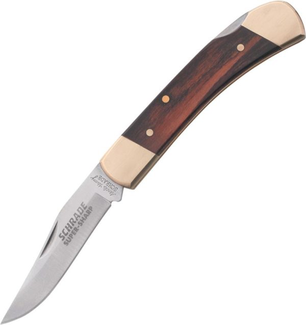 Schrade Uncle Henry Smoky Folding Knife Stainless Blade Wood Handle