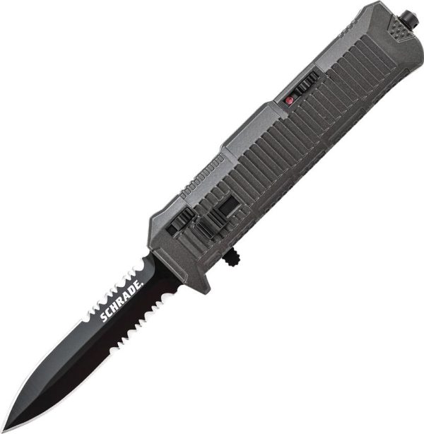 Schrade Out-the-Front Spear 5.25 inch Assist - Black