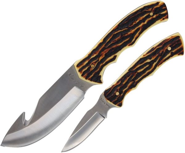 Schrade Uncle Henry Fixed Blade Set - Staglon Handle