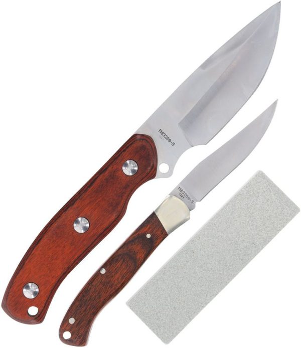 Schrade Uncle Henry Fixed/Folder Set - Brown Wood