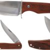 Schrade Uncle Henry Fixed/Folder Set - Brown Wood