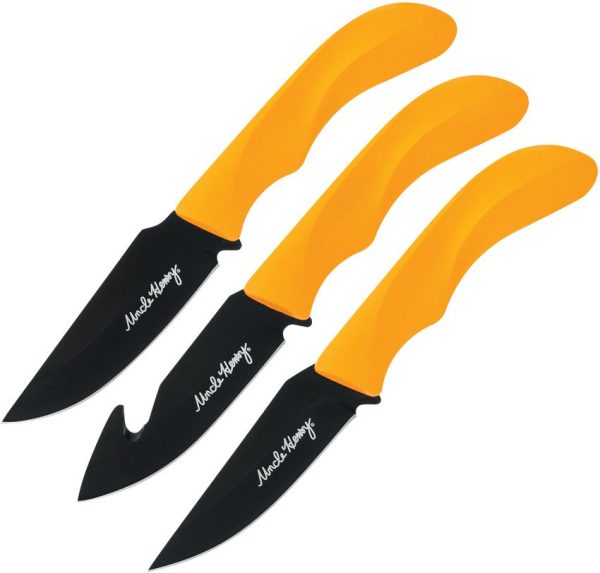 SCHP1183290.jpg Schrade Uncle Henry Hunting Set - Orange ABS Handle