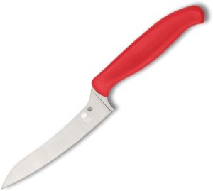 Spyderco Z-Cut Kitchen Knife - Red Polypropylene Handle