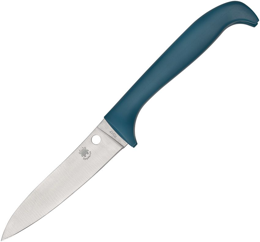 Spyderco Counter Critter Blue 4" Plain Edge Kitchen Knife