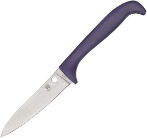 Spyderco Counter Critter Purple Plain Edge Folding Knife