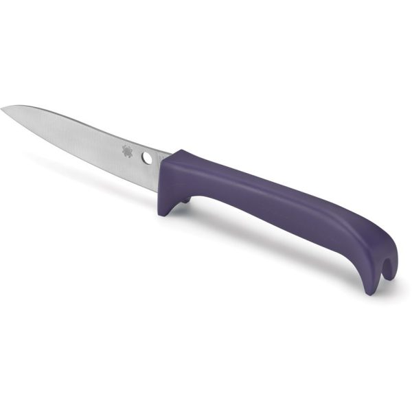 Spyderco Counter Critter Purple Plain Edge Folding Knife