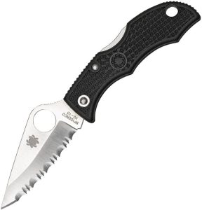 Spyderco Ladybug 3 Lockback Serrated Black FRN