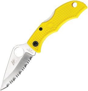 Spyderco Ladybug 3 Salt Serrated Lockback - Yellow