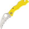 Spyderco Ladybug 3 Salt Serrated Lockback - Yellow