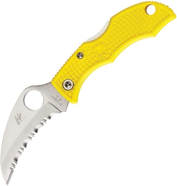 Spyderco Ladybug 3 Salt Serrated Lockback - Yellow