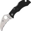 Spyderco Manbug Hawkbill Serrated Lockback - Black