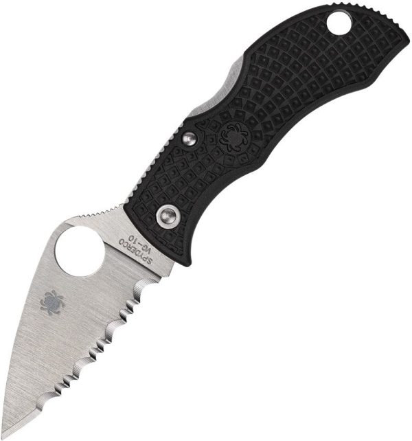 Spyderco Manbug Serrated VG-10 Lockback - Black