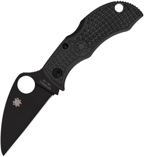 SCMBKWPBK.jpg Spyderco Manbug Wharncliffe Lockback Folding Knife Black
