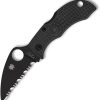 Spyderco Manbug Serrated Wharncliffe TiNi - Black