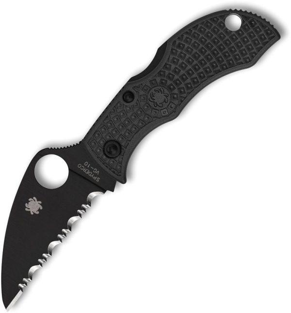 Spyderco Manbug Serrated Wharncliffe TiNi - Black