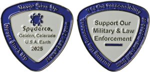 Spyderco SpyderCoin 2025 Blue White Metal