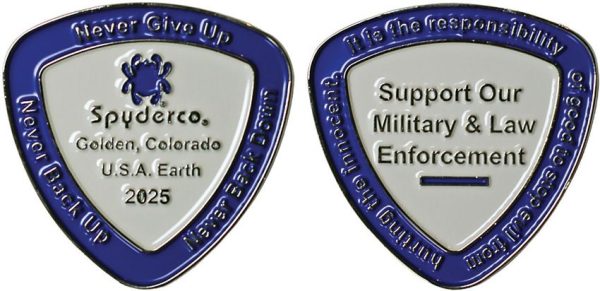 Spyderco SpyderCoin 2025 Blue White Metal
