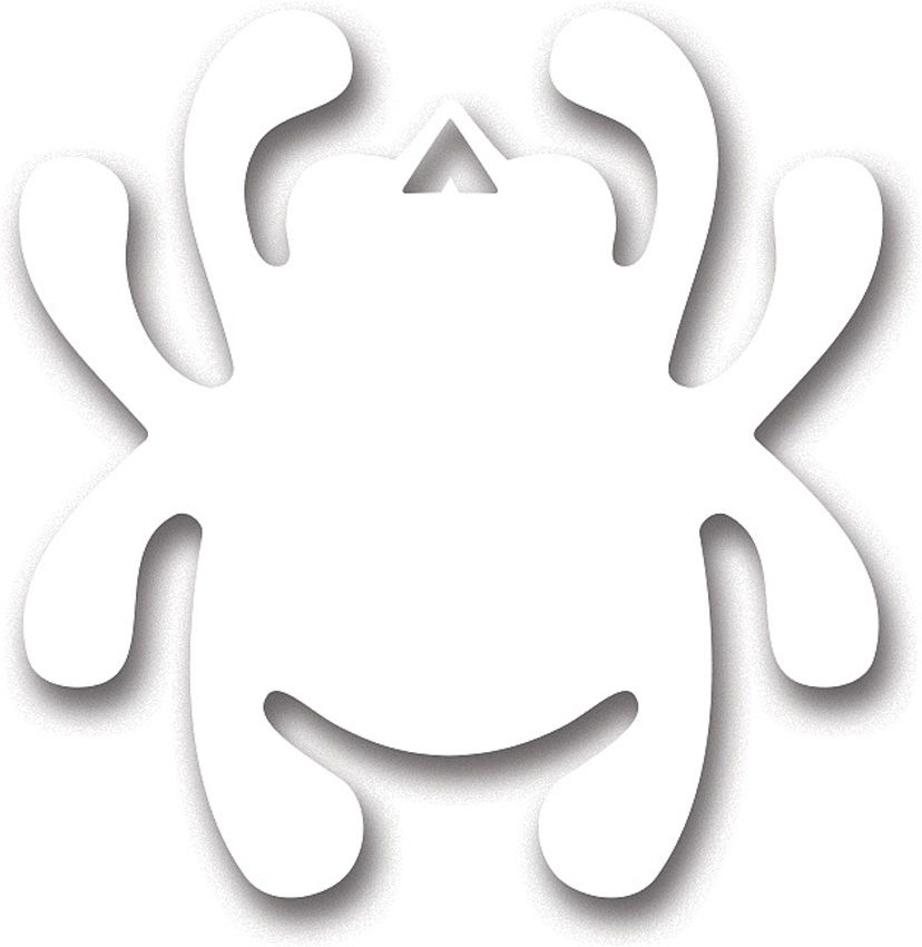 Spyderco Mirror Decal Bug White 3.25 x 3.25 Inch