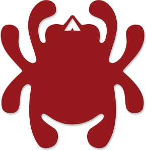SCSTK3.jpg Spyderco Mirror Decal Bug Red 3.25 Inch
