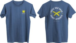 Spyderco Those Who Know T-Shirt XL Blue Cotton