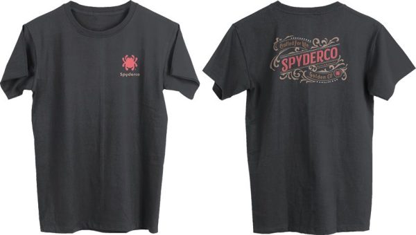 Spyderco Western T-Shirt Large Charcoal Cotton
