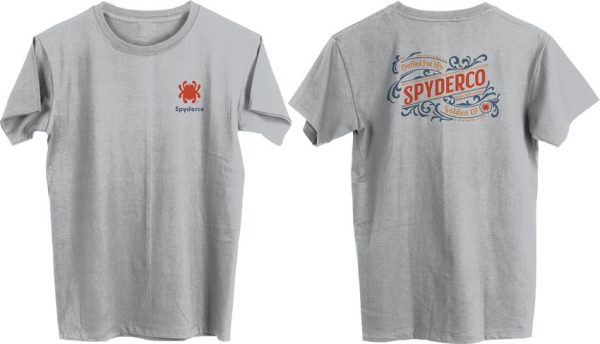 Spyderco Western T-Shirt Large Gray Cotton