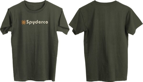 Spyderco Logo T-Shirt Military Green Large