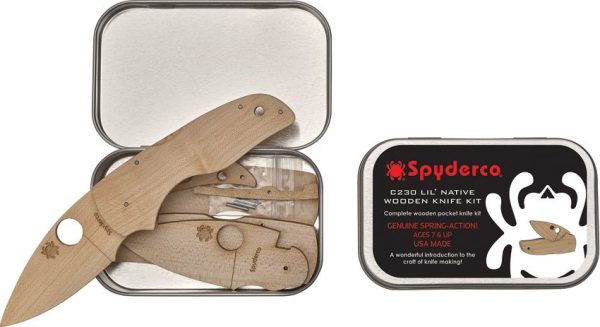 Spyderco Lil Native C230 Wooden Knife Kit