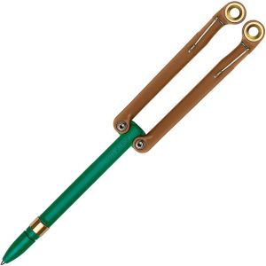 SCYUS113.jpg Spyderco Baliyo Tactical Pen - Green and Brown