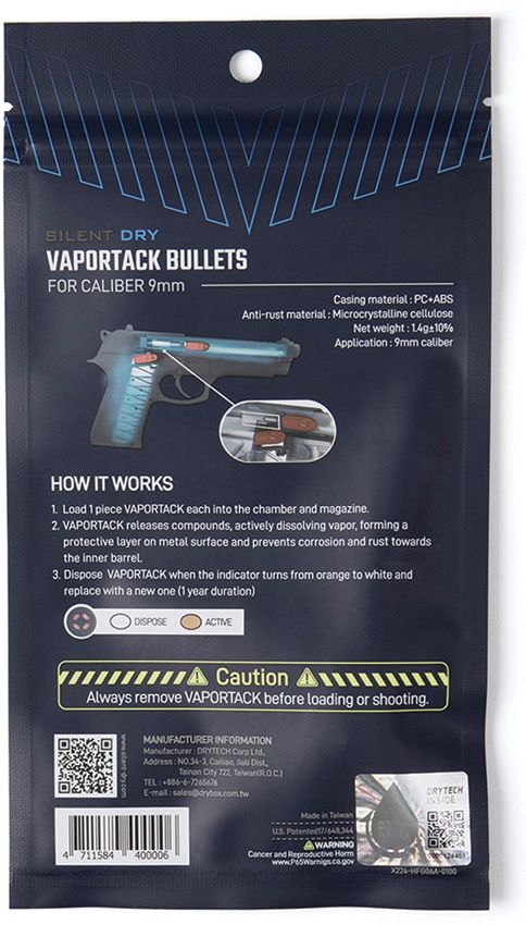 Silent Dry Vaportack Dehumidifier - 9mm Barrel Insert