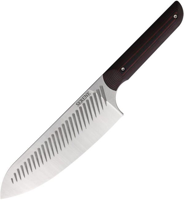 Serene Kitchen Co. Chef's Knife Magna Cut CPM Blade Black Red