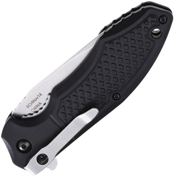 DOTS Gear Lojo Linerlock Black - 8Cr14MoV Drop Point