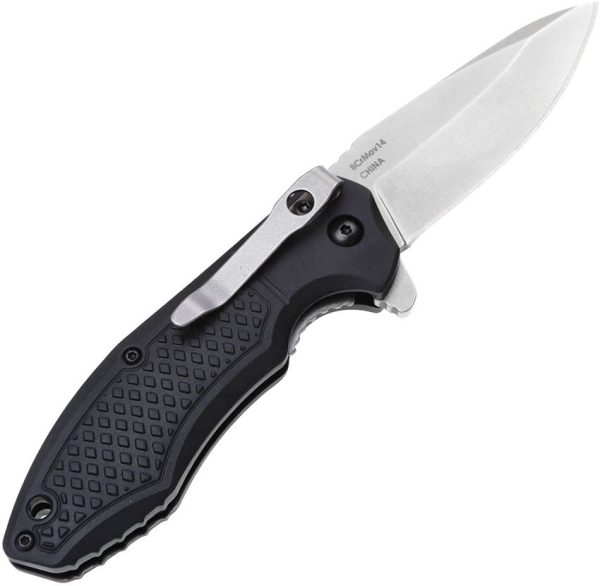 DOTS Gear Lojo Linerlock Black - 8Cr14MoV Drop Point