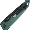 DOTS Gear Dude Button Lock Green Folding Knife 8Cr14MoV