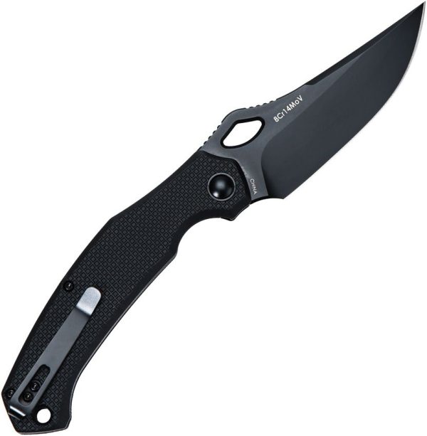 DOTS Gear Chameleo Linerlock Black - 8Cr14MoV Clip Point