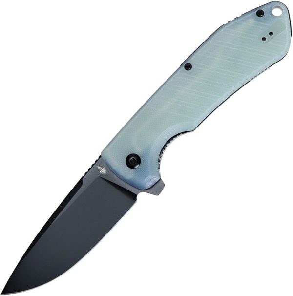 DOTS Gear Aria Linerlock Jade G10 Folding Knife 3" Black Blade