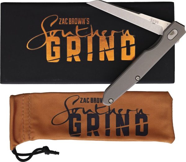 Southern Grind Quill Framelock Satin 14C28N Folding Knife