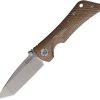 Southern Grind Spider Monkey Tanto S35VN Folding Knife Tan Micarta