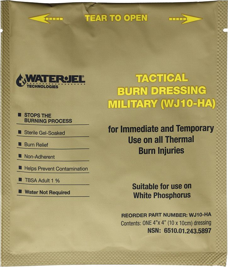 Water Jel Military Burn Dressing 4" x 4" Sterile Gel