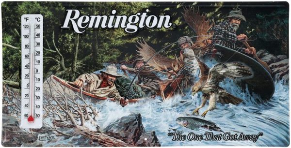 SGR693.jpg Remington Thermometer Tin Sign 16x8 inches Retro