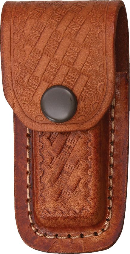 Sheaths Brown Leather Basketweave Folding Sheath - Small