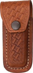 Sheaths Brown Leather Basketweave Folding Sheath - Medium