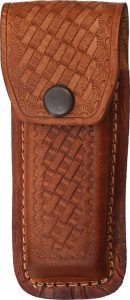 Sheaths Brown Leather Basketweave Folding Sheath - Large