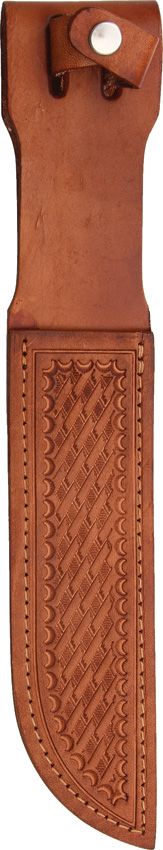 SH1136.jpg Sheaths Straight Knife Sheath - Brown Basketweave Leather 7in