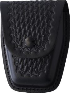 Sheaths Handcuff Case - Black Leather