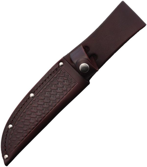 Sheaths Fixed Blade Sheath Leather Red/Brown 5.5 inches