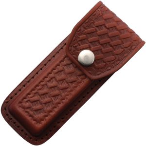 Sheaths Leather Belt Pouch Brown Basket Weave