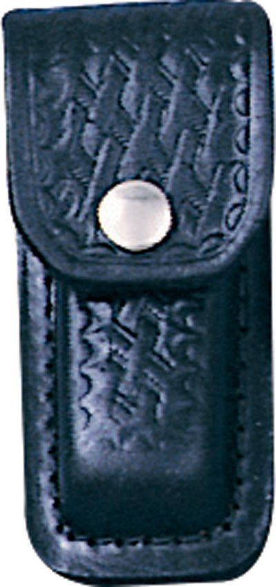 Sheaths Leather Belt Pouch - Black Basket Weave Small